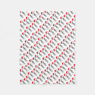 Couverture Polaire Stick Figure Père Noël Blanket
