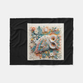 Couverture Polaire Sticker 3d Owl #7 (Devant (Horizontal))