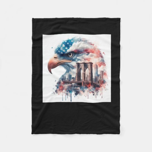Couverture Polaire Sticker Eagle Usa (Devant)