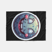 Couverture Polaire Sticker Moon Smiley (Devant (Horizontal))