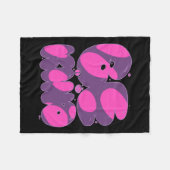 Couverture Polaire Sticker Rose Et Violet (Devant (Horizontal))