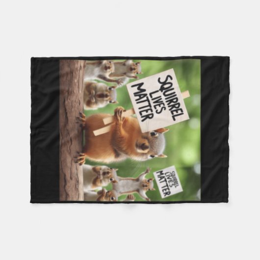 Couverture Polaire Sticker Squirrel Lives (Devant (Horizontal))