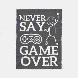 Couverture Polaire Stickman Gamer dit jamais trop jeu