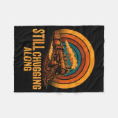 Couverture Polaire Still Chugging Along Retro Steam Train Locomotive  (Devant (Horizontal))