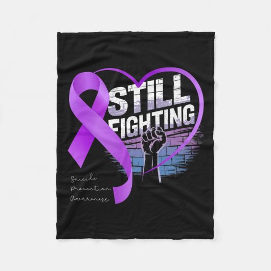 Couverture Polaire Still Fighting Suicide Prevention Awareness Purple (Devant)