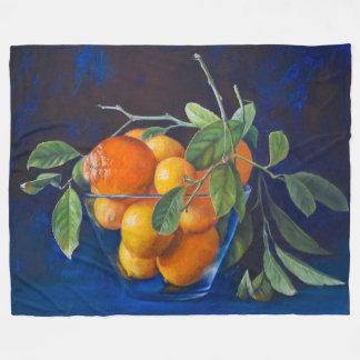Couverture Polaire Still Life with Lemons and Orange Branch