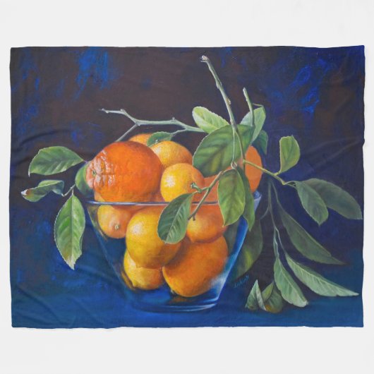 Couverture Polaire Still Life with Lemons and Orange Branch (Devant (Horizontal))
