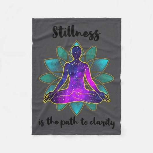 Couverture Polaire Stillness Is The Path To Clarity Gratitude Motivat (Devant)