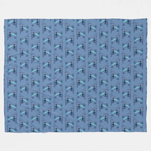 Couverture Polaire Stitch (Devant (Horizontal))