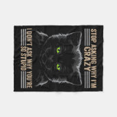 Couverture Polaire Stop Asking Why Im Crazy Cat (Devant (Horizontal))