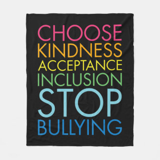 Couverture Polaire Stop Bullying Choose Kindness Acceptance Inclusion