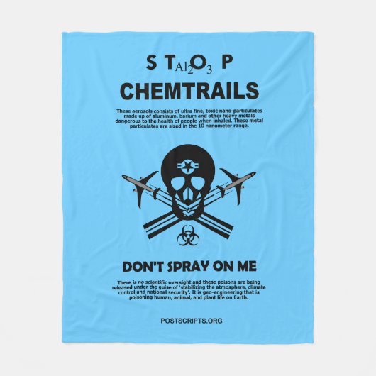 Couverture Polaire Stop Chemtrails - Ne me vaporisez pas ! (Devant)