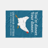 Couverture Polaire Stop Ing The Chickens English Grammar Funny Te  (Devant (Horizontal))