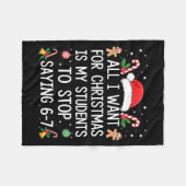 Couverture Polaire Stop Saying 6-7 Funny Teacher Students 67 Christma (Devant (Horizontal))