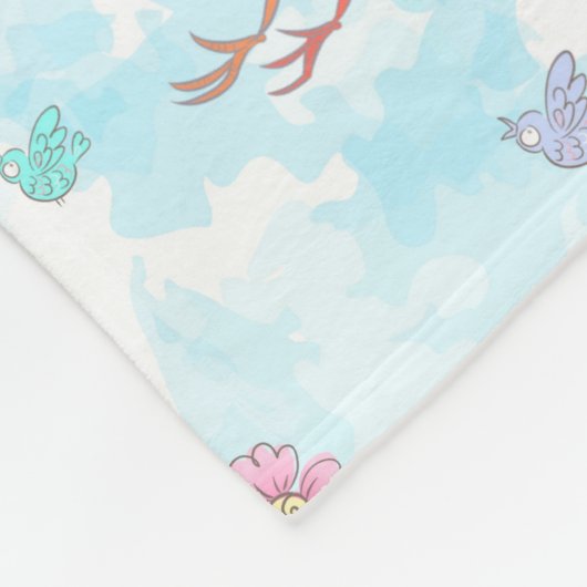 Couverture Polaire Stores rose et bleu (Coin)