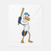 Couverture Polaire Stork au baseball avec batte de baseball (Devant)