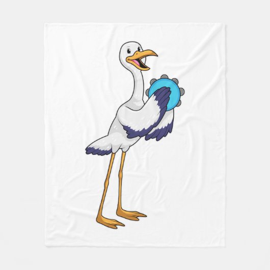 Couverture Polaire Stork en musicien avec Tambourine (Devant)