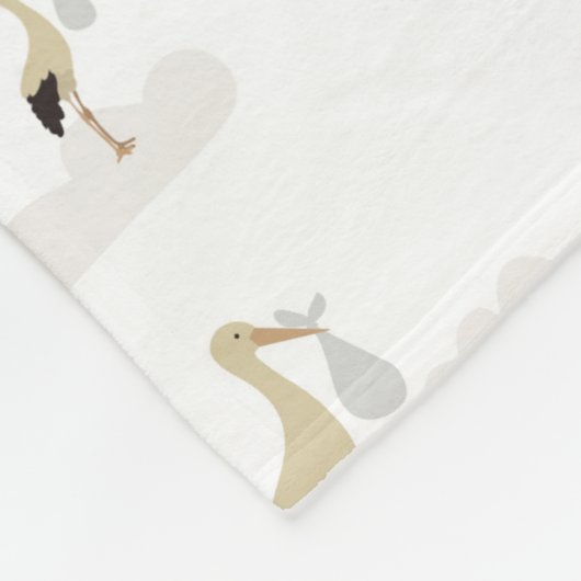 Couverture Polaire Stork Nouveau-né bébé garçon fille Motif (Coin)