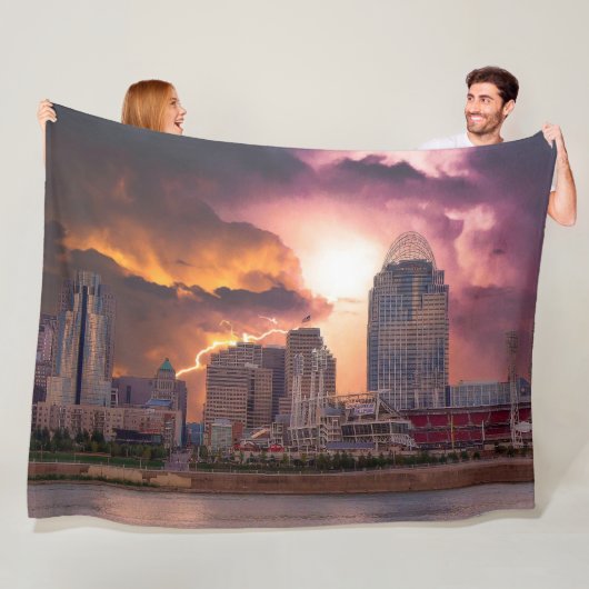 Couverture Polaire Stormy Cincinnati Great American Ball Park (En situation)