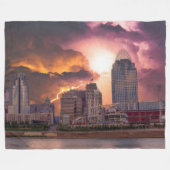 Couverture Polaire Stormy Cincinnati Great American Ball Park (Devant (Horizontal))