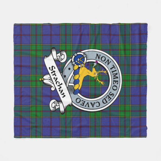 Couverture Polaire Strachan Clan Badge Tartan Plaid (Devant (Horizontal))