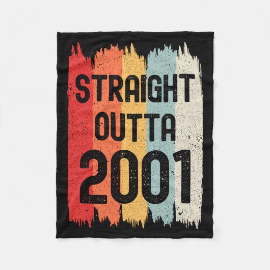 Couverture Polaire Straight Outta 2001 Funny Retro Birthday Awesome S (Devant)