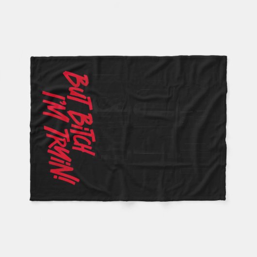 Couverture Polaire Straight Outta Shape But I'm Tryin Gym Fitness (Devant (Horizontal))