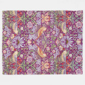 Couverture Polaire Strawberry Thief Red, William Morris (Devant (Horizontal))
