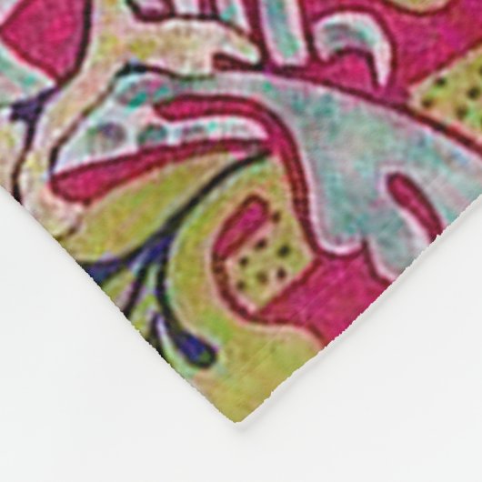 Couverture Polaire Strawberry Thief, William Morris (Coin)