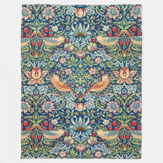 Couverture Polaire Strawberry Thief, William Morris (Devant)