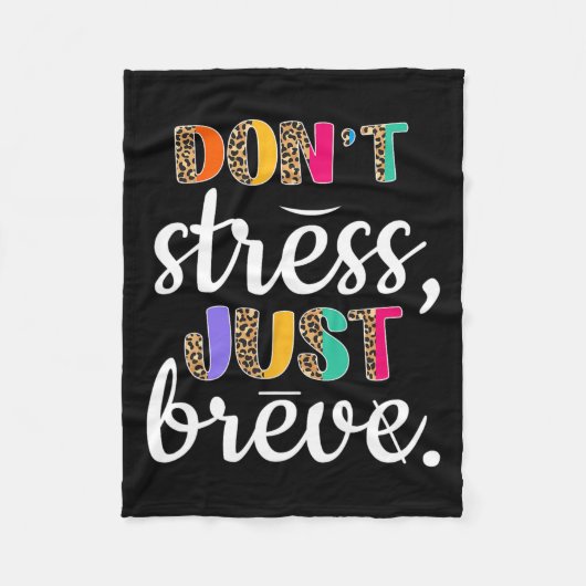 Couverture Polaire Stress Just Breve Dyslexia Sensibilisation Neurodi (Devant)