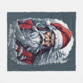 Couverture Polaire Striking Samurai Santa Claus (Devant (Horizontal))