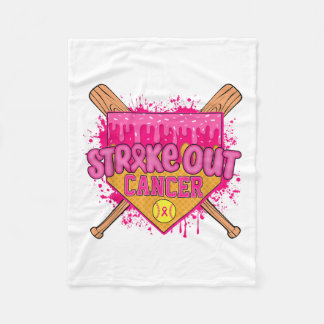 Couverture Polaire Striout Breast Cancer Guerrier Softball Drip Hom