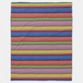 Couverture Polaire Stripe Unique Plusieurs Couleurs Vert Bleu Rose Ja (Devant)