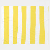 Couverture Polaire Stripes inégales - Citron jaune et blanc (Devant (Horizontal))