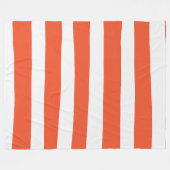 Couverture Polaire Stripes inégales - Orange et blanc (Devant (Horizontal))