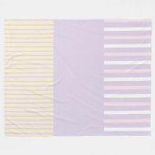 Couverture Polaire Stripes Pop Couleur - Rose Pastel, Jaune & Violet (Devant (Horizontal))