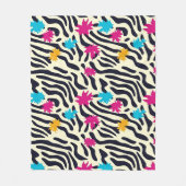 Couverture Polaire Stripes zébrées Abstraites avec pellicule de peint (Devant)