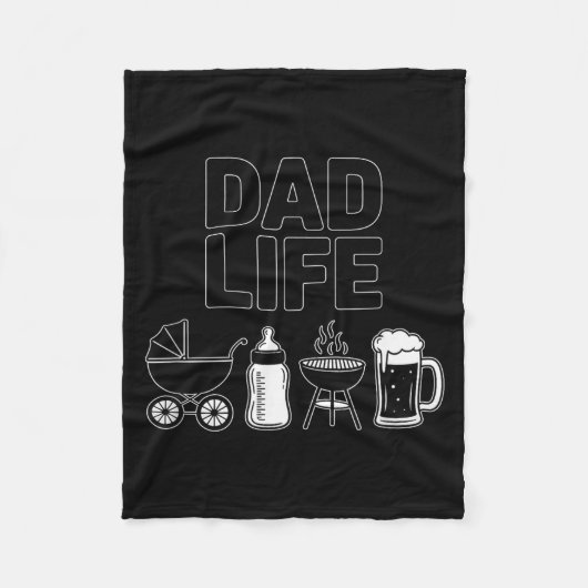 Couverture Polaire Stroller Bottle Grill Beer Adorable Father Dad Lif (Devant)