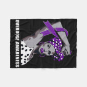 Couverture Polaire Strong Afro Mom Overdose Awareness (Devant (Horizontal))