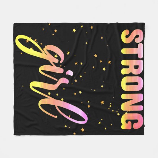 Couverture Polaire Strong Girl Pastel Star (Devant (Horizontal))