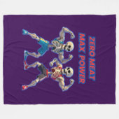 Couverture Polaire Strong to the Bone – Funny Skeleton Muscle Design (Devant (Horizontal))