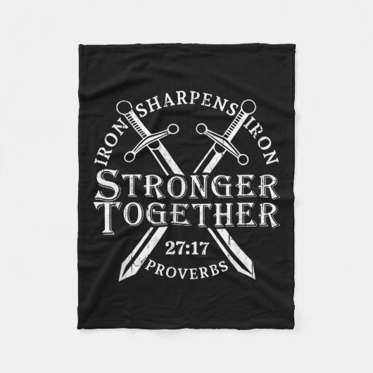 Couverture Polaire Strongers Together Iron Sharpens Iron Proverbs 27_ (Devant)