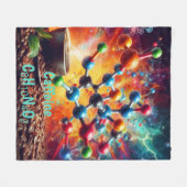 Couverture Polaire Structure de caféine moléculaire - Science Art Caf (Devant (Horizontal))