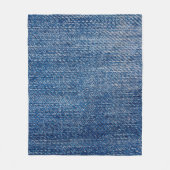 Couverture Polaire Structure en denim tissu Jeans bleu (Devant)