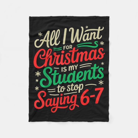 Couverture Polaire Students Saying 6-7 67 Six Seven Funny Teacher Chr (Devant)