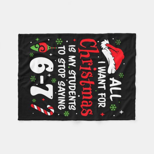 Couverture Polaire Students Saying 6-7 67 Six Seven Funny Teacher Chr (Devant (Horizontal))