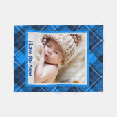 Couverture Polaire Style 1 Photo Collage Message à maman (Devant (Horizontal))