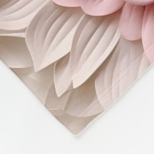 Couverture Polaire Style 3D élégante Embossée Flore Relief rose
