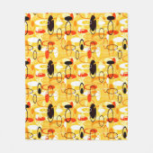 Couverture Polaire Style abstrait jaune et noir moderne (Devant)